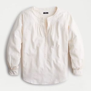 J. Crew • Open V-Neck Shirt in Donegal Flannel